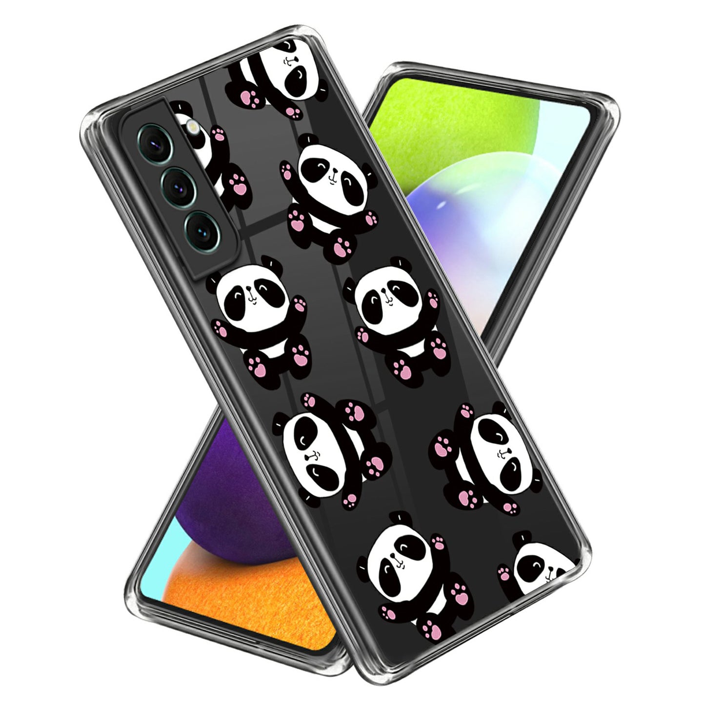 For Samsung Galaxy S24+ Pattern Case Flexible Slim Thin TPU Phone Cover - Pandas
