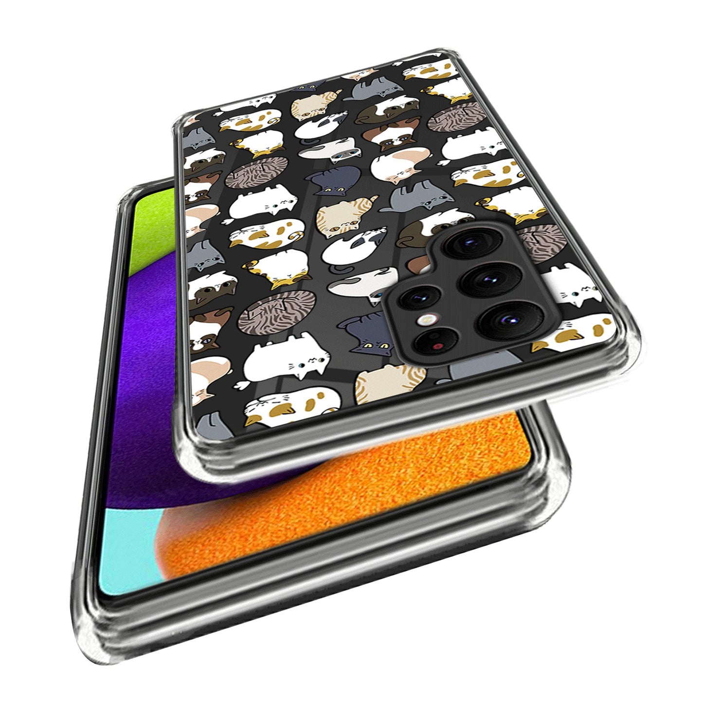 For Samsung Galaxy S24 Ultra Pattern Case Anti-Drop Soft TPU Phone Cover - Cats