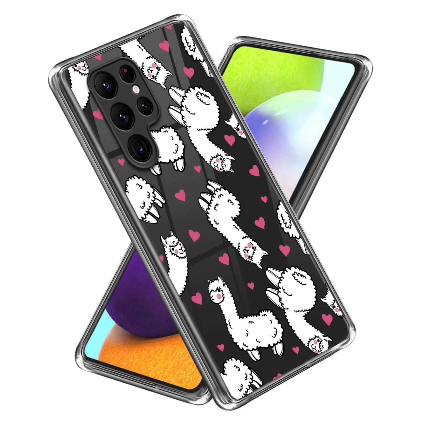 For Samsung Galaxy S24 Ultra Pattern Case Anti-Drop Soft TPU Phone Cover - Alpacas