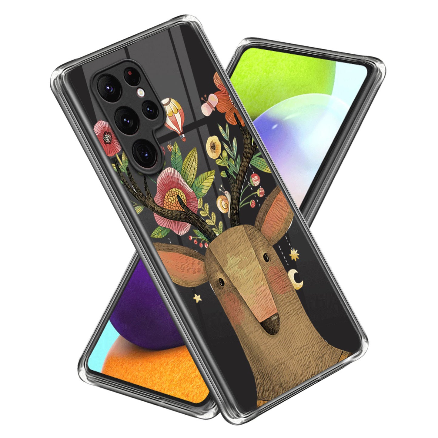 For Samsung Galaxy S24 Ultra Pattern Case Anti-Drop Soft TPU Phone Cover - Deer