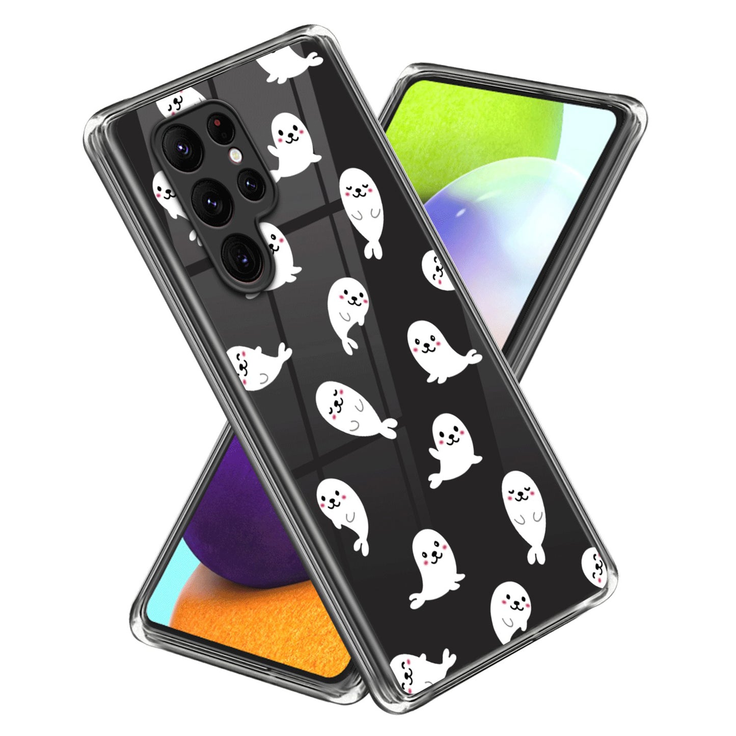 For Samsung Galaxy S24 Ultra Pattern Case Anti-Drop Soft TPU Phone Cover - Seals