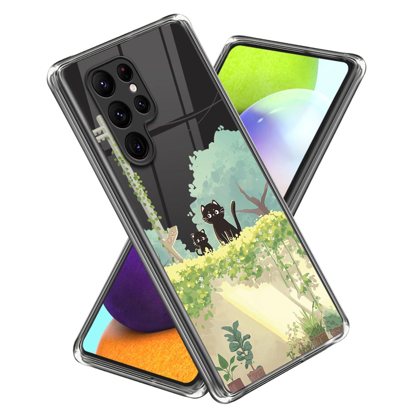 For Samsung Galaxy S24 Ultra Phone Case Pattern Printing Soft TPU Cover - Two Cats