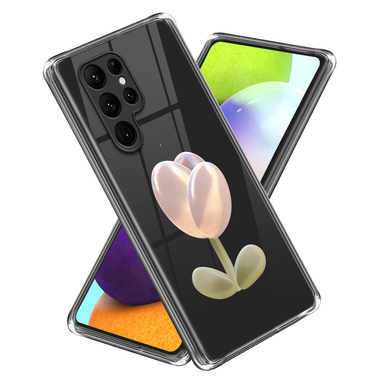 For Samsung Galaxy S24 Ultra Phone Case Pattern Printing Soft TPU Cover - Tulip