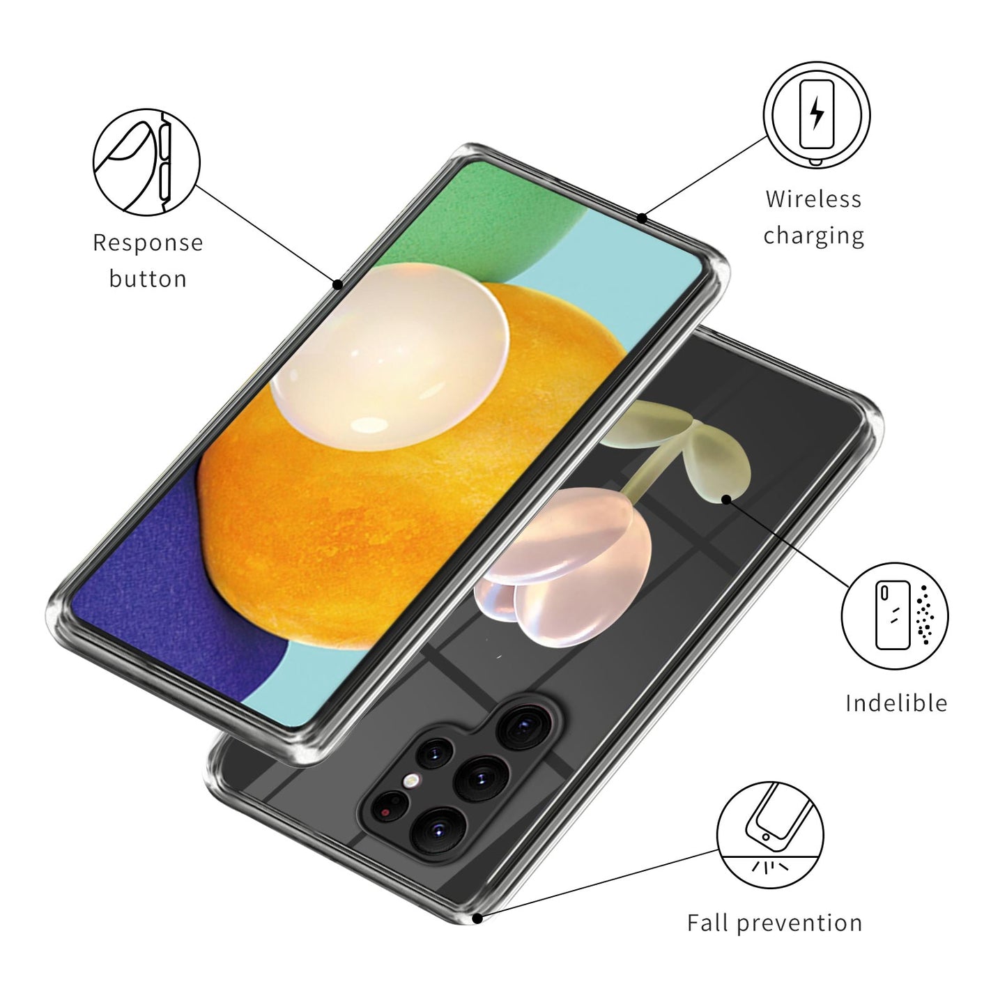 For Samsung Galaxy S24 Ultra Phone Case Pattern Printing Soft TPU Cover - Tulip