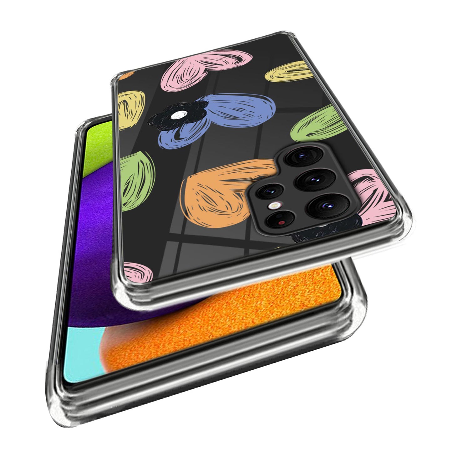 For Samsung Galaxy S24 Ultra Phone Case Pattern Printing Soft TPU Cover - Colorful Love