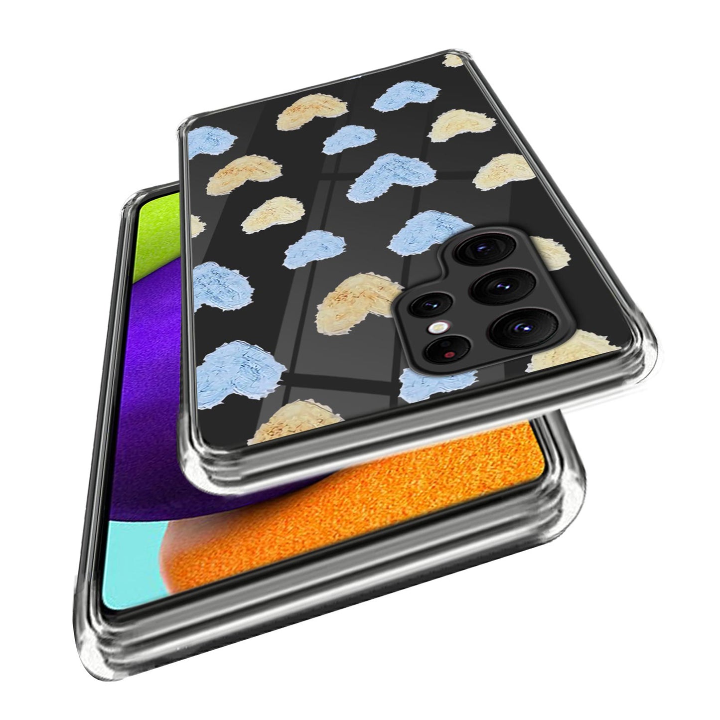 For Samsung Galaxy S24 Ultra Phone Case Pattern Printing Soft TPU Cover - Yellow / Blue Love