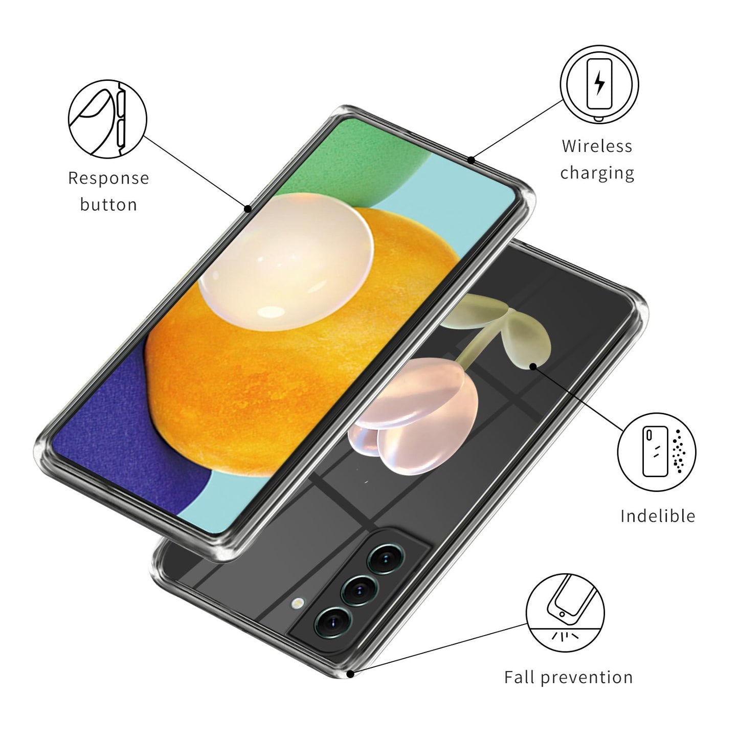 For Samsung Galaxy S24+ TPU Case Anti-scratch Pattern Printing Phone Cover - Tulip