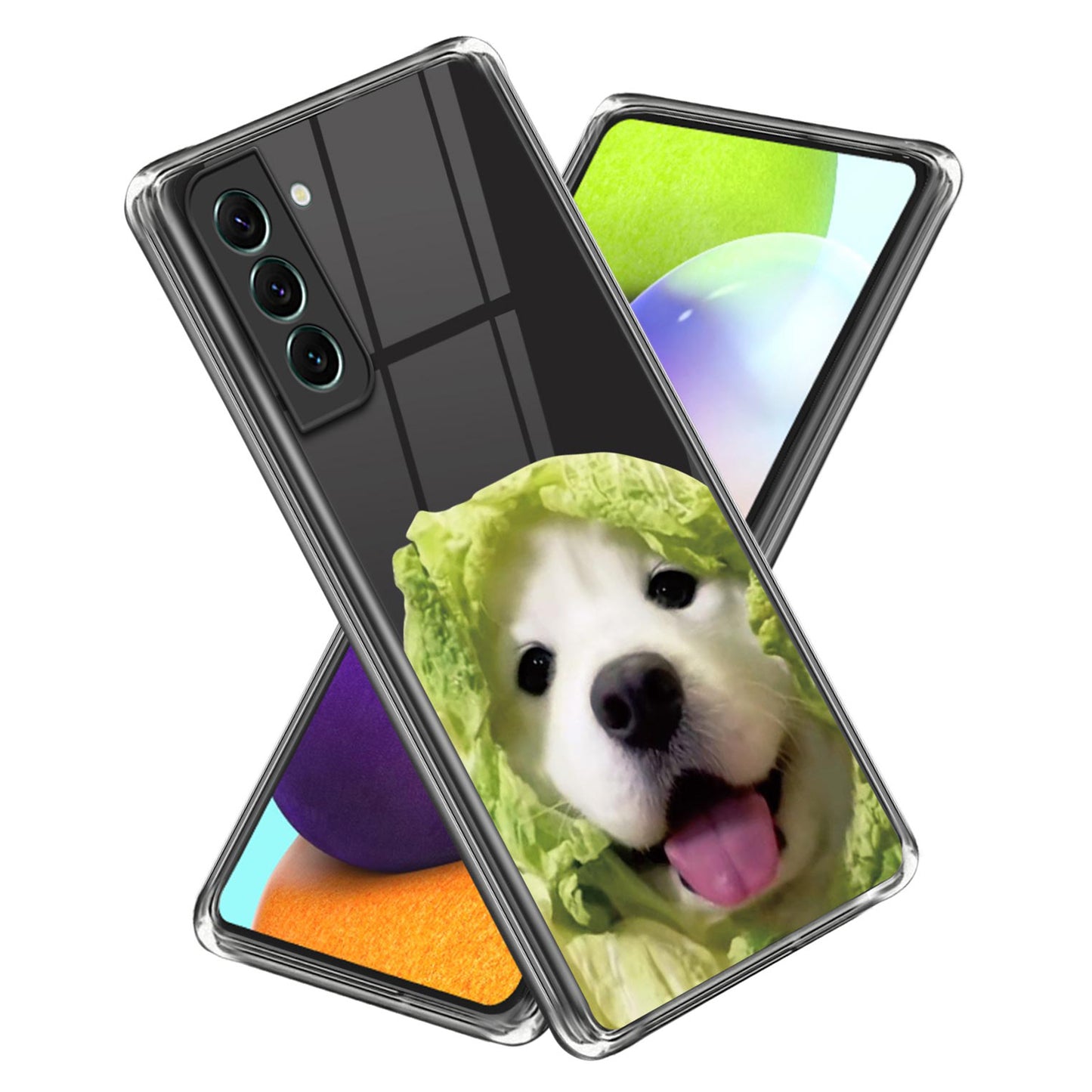 For Samsung Galaxy S24+ TPU Case Anti-scratch Pattern Printing Phone Cover - Cabbage Dog