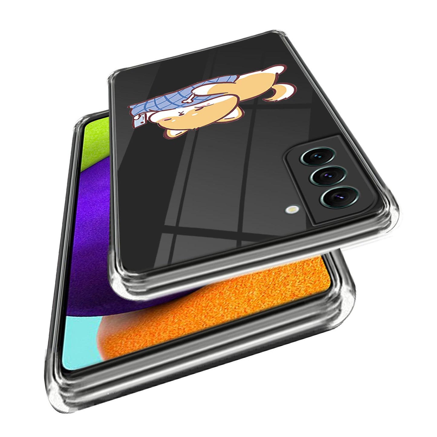 For Samsung Galaxy S24+ TPU Case Anti-scratch Pattern Printing Phone Cover - Blue Pillow Dog