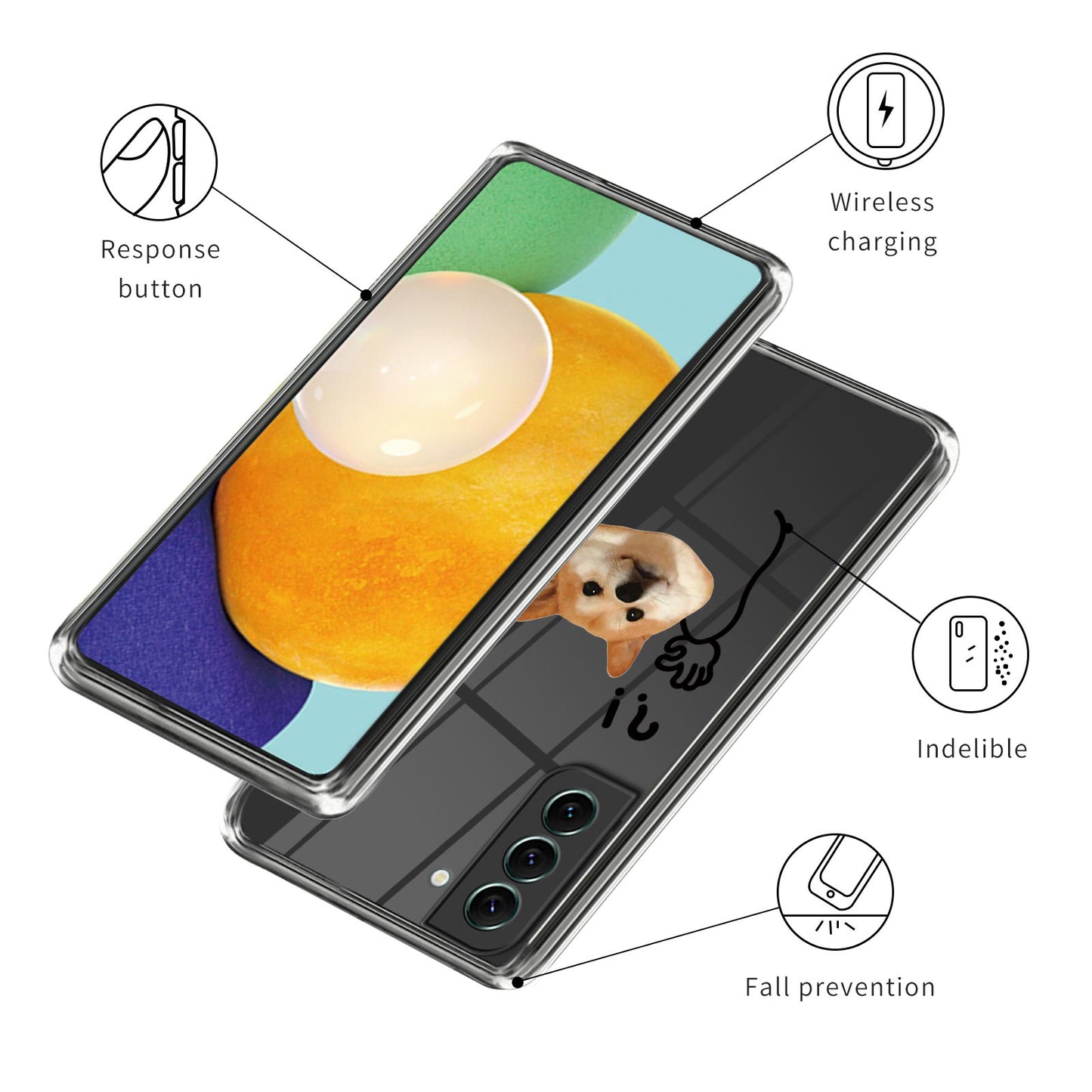 For Samsung Galaxy S24+ TPU Case Anti-scratch Pattern Printing Phone Cover - Surrender Dog