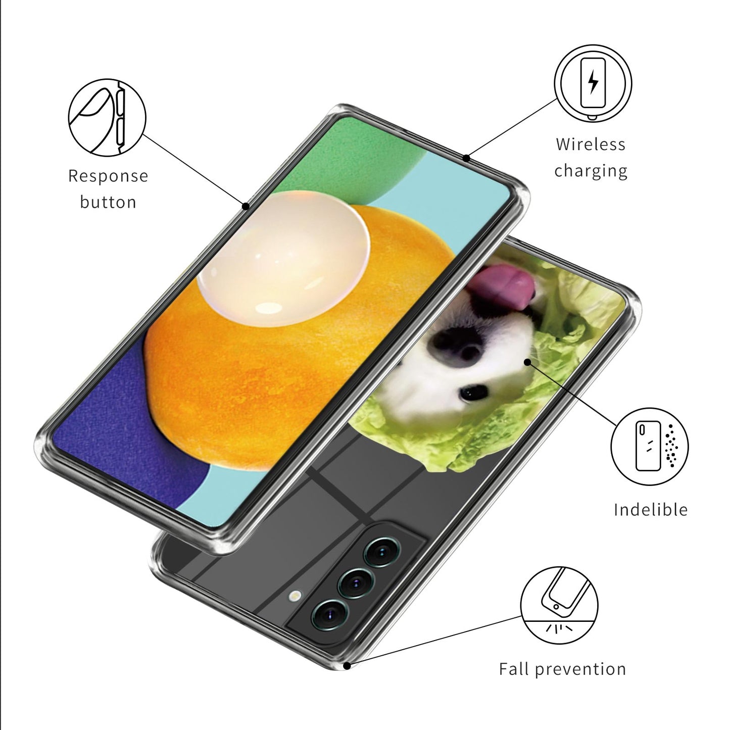 For Samsung Galaxy S24 TPU Case Pattern Printing Anti-scratch Phone Cover - Cabbage Dog