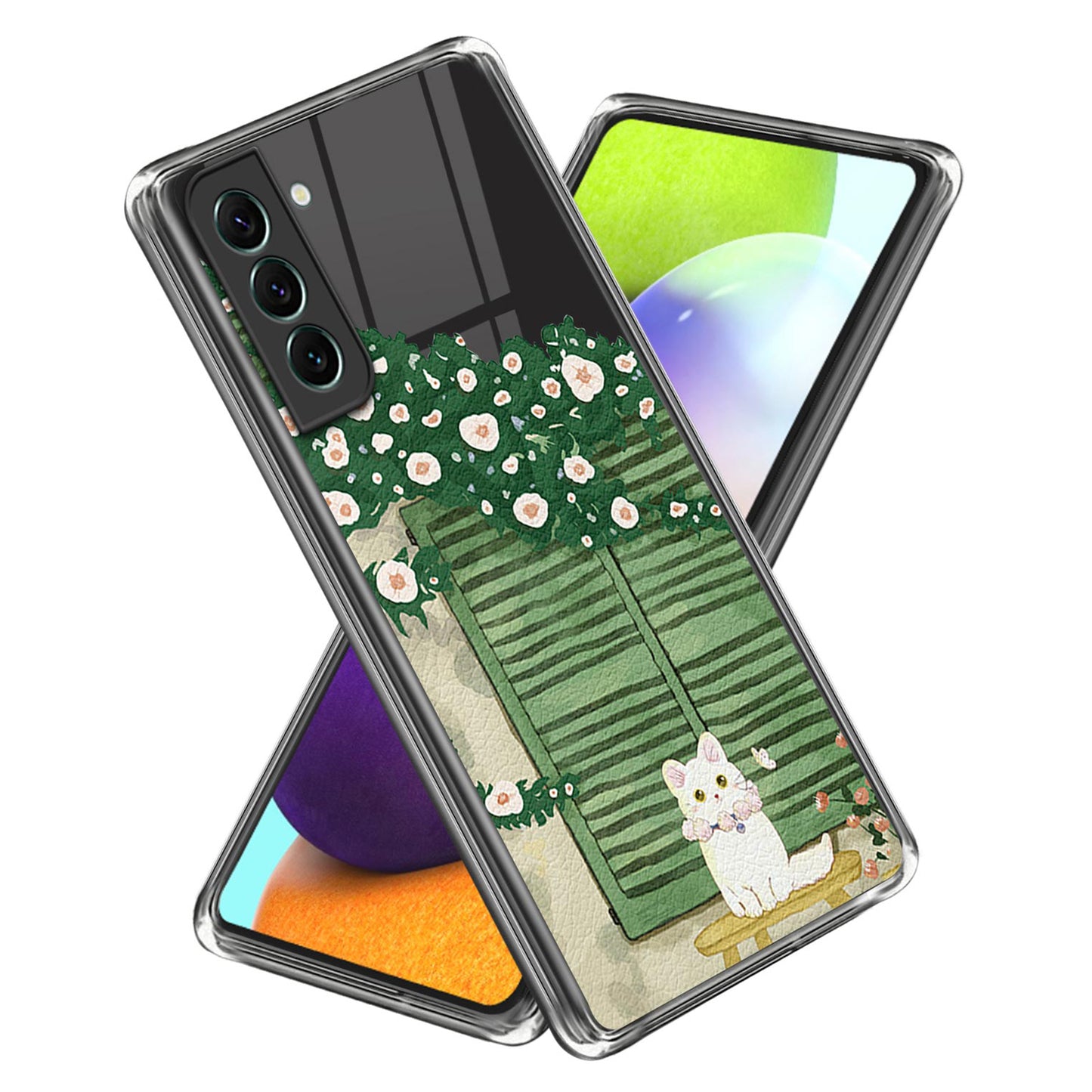 For Samsung Galaxy S24 TPU Case Pattern Printing Anti-scratch Phone Cover - Oil Painting Cat