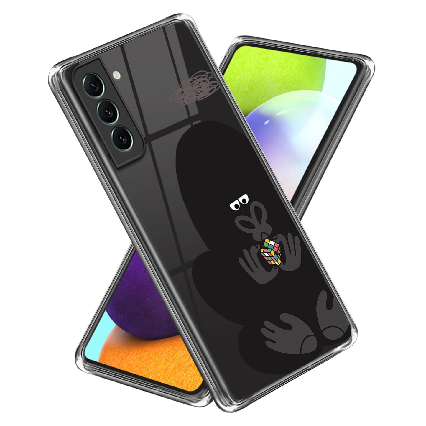 For Samsung Galaxy S24 TPU Case Pattern Printing Anti-scratch Phone Cover - Magic Cube Orangutan