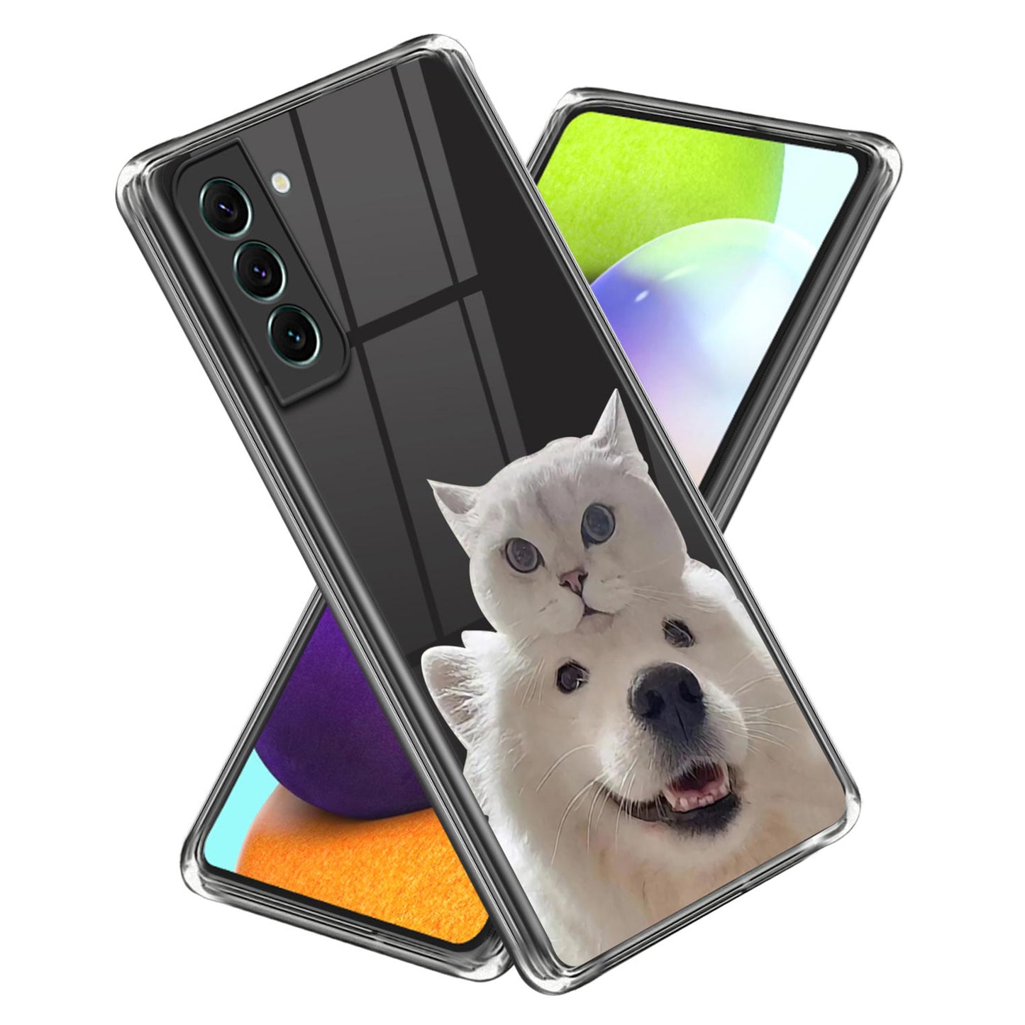 For Samsung Galaxy S24 TPU Case Pattern Printing Anti-scratch Phone Cover - Cat / Dog