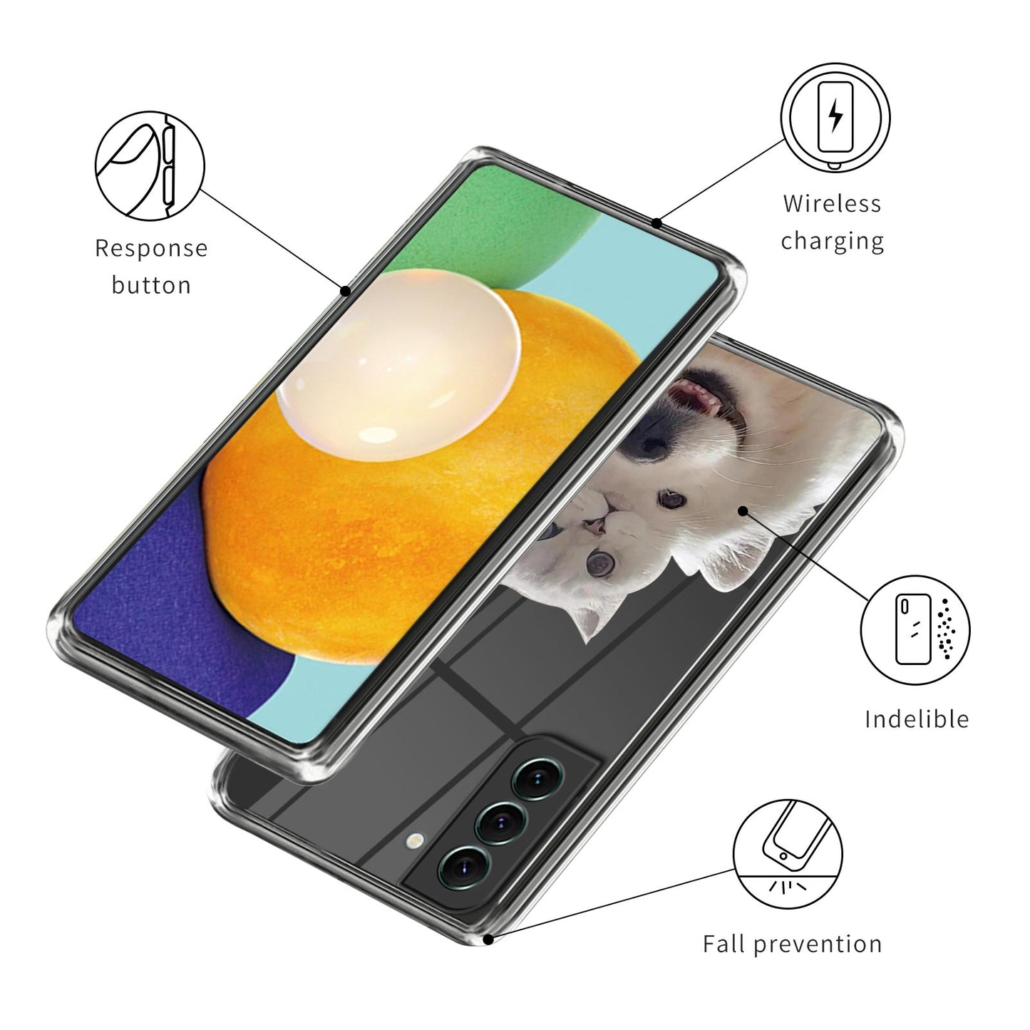 For Samsung Galaxy S24 TPU Case Pattern Printing Anti-scratch Phone Cover - Cat / Dog