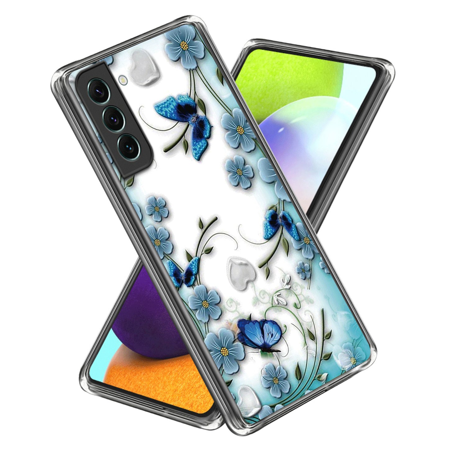 For Samsung Galaxy S24+ Case Pattern Printing TPU Cover Phone Protective Case - Butterfly and Flower