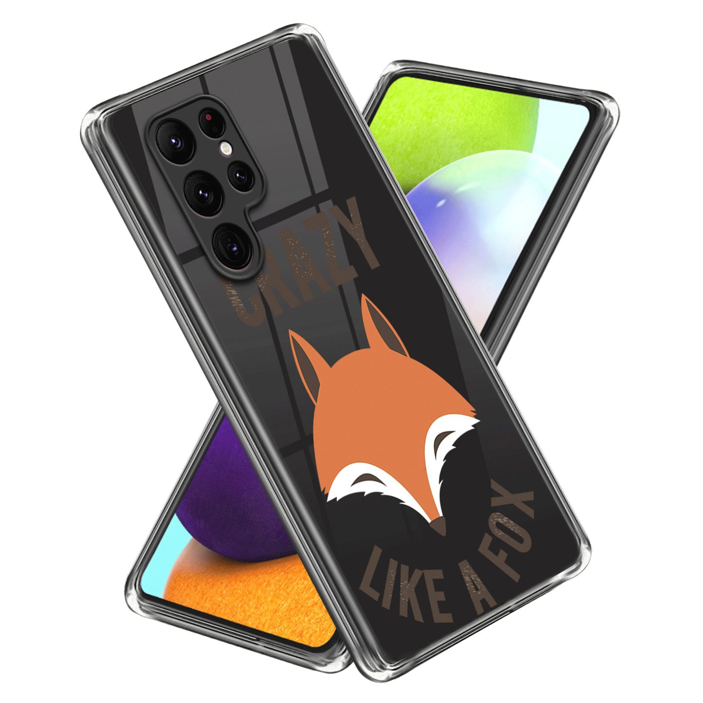 For Samsung Galaxy S24 Ultra Case Anti-scratch TPU Back Cover with Pattern Printing - Fox