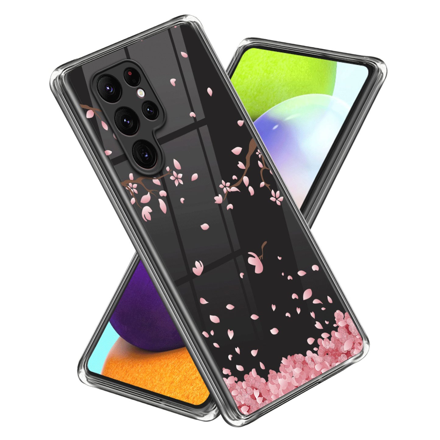 For Samsung Galaxy S24 Ultra Case Anti-scratch TPU Back Cover with Pattern Printing - Sakura