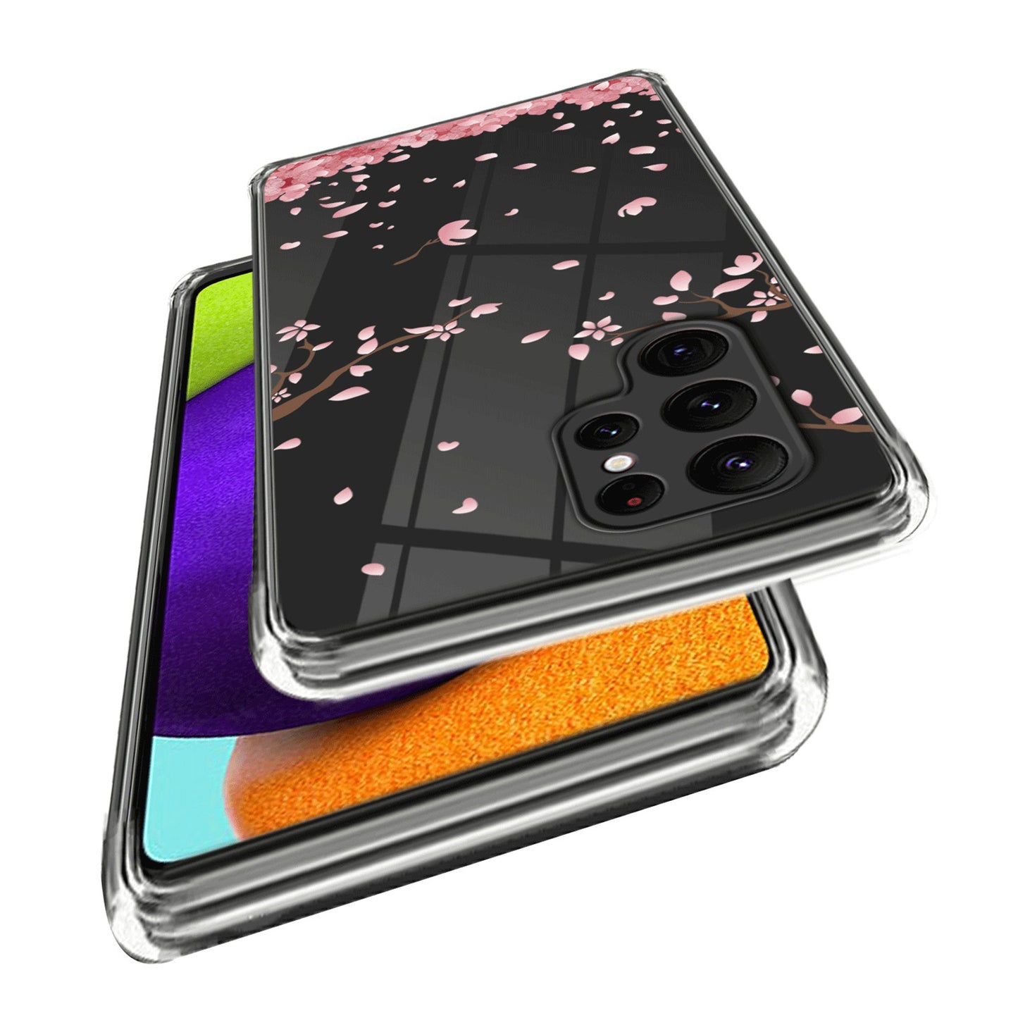 For Samsung Galaxy S24 Ultra Case Anti-scratch TPU Back Cover with Pattern Printing - Sakura