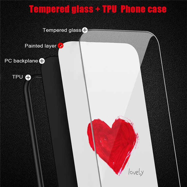 For Samsung Galaxy A15 4G Pattern Cover Anti-Scratch Tempered Glass Phone Back Case - Owl