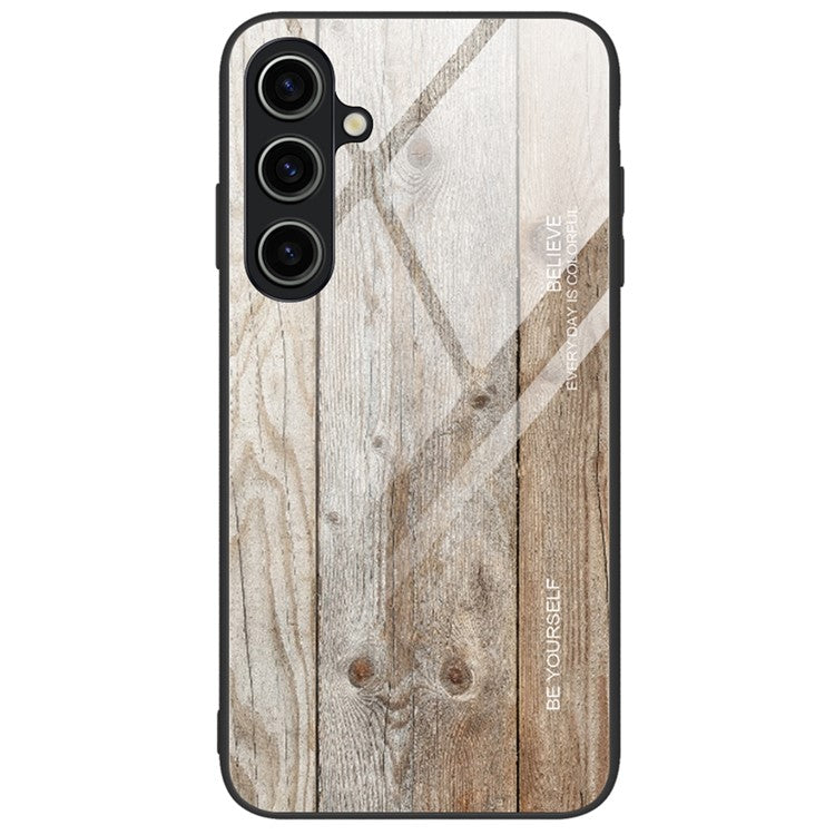 For Samsung Galaxy A15 4G Tempered Glass Cover TPU Frame Shockproof Phone Case - Grey