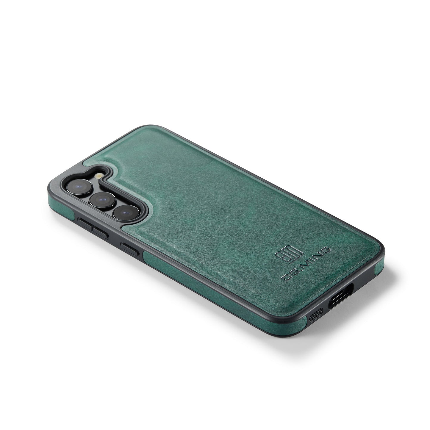 DG.MING For Samsung Galaxy S24 Case Anti-drop PU Leather Coating Phone Back Cover - Green