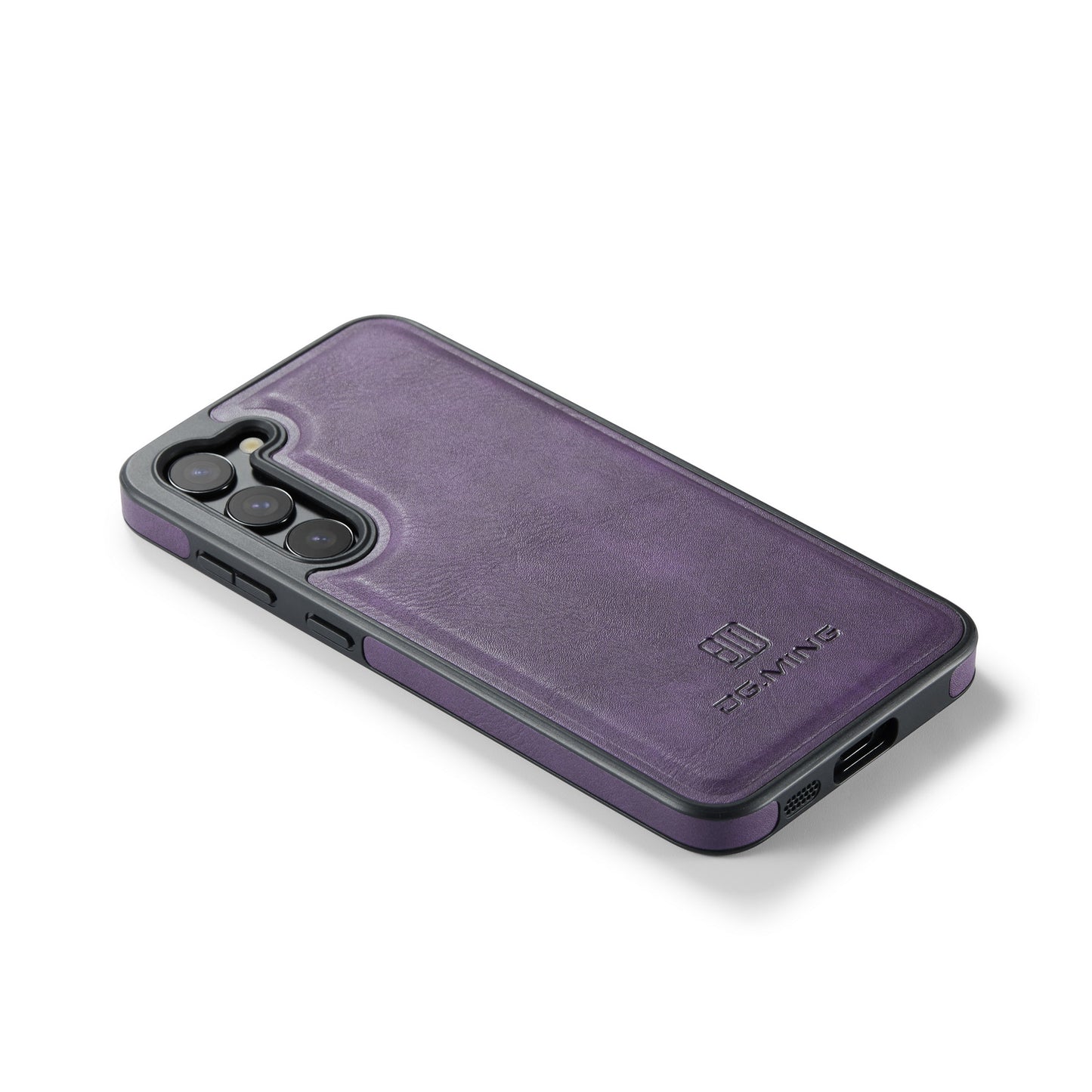 DG.MING For Samsung Galaxy S24+ Cell Phone Case Anti-drop PU Leather Coating Cover - Purple