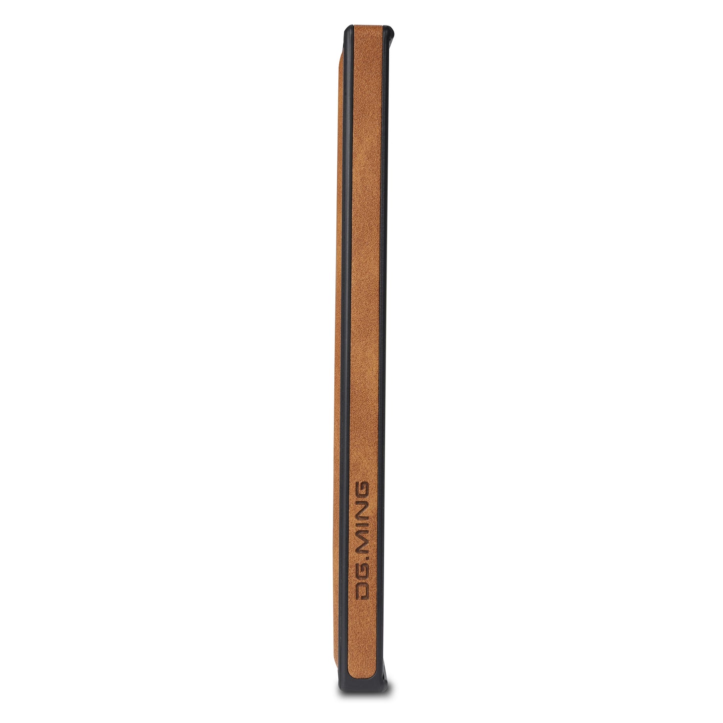 DG.MING For Samsung Galaxy S24 Ultra Phone Case Anti-scratch Side Edge Leather Coating Back Shell - Brown