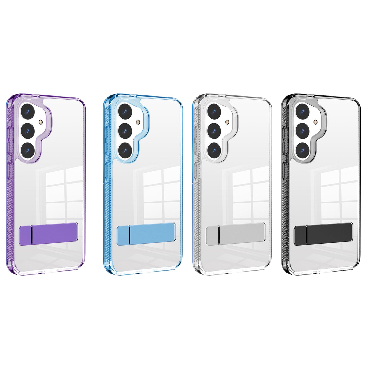 For Samsung Galaxy S24+ Phone Case G Style Series Anti-slip TPU+Acrylic Phone Cover - Transparent