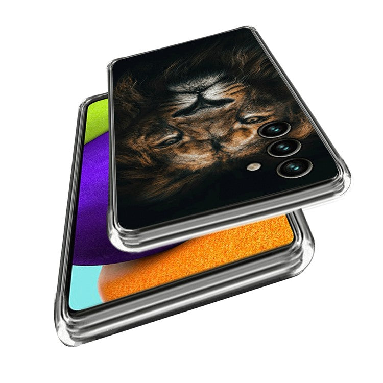 For Samsung Galaxy A35 5G TPU Case IMD Pattern Printing Scratch-resistant Phone Cover - Lion