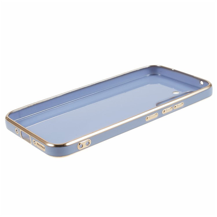 For Samsung Galaxy A05s 4G Cell Phone Case TPU Glossy 6D Electroplating Back Shell - Blue