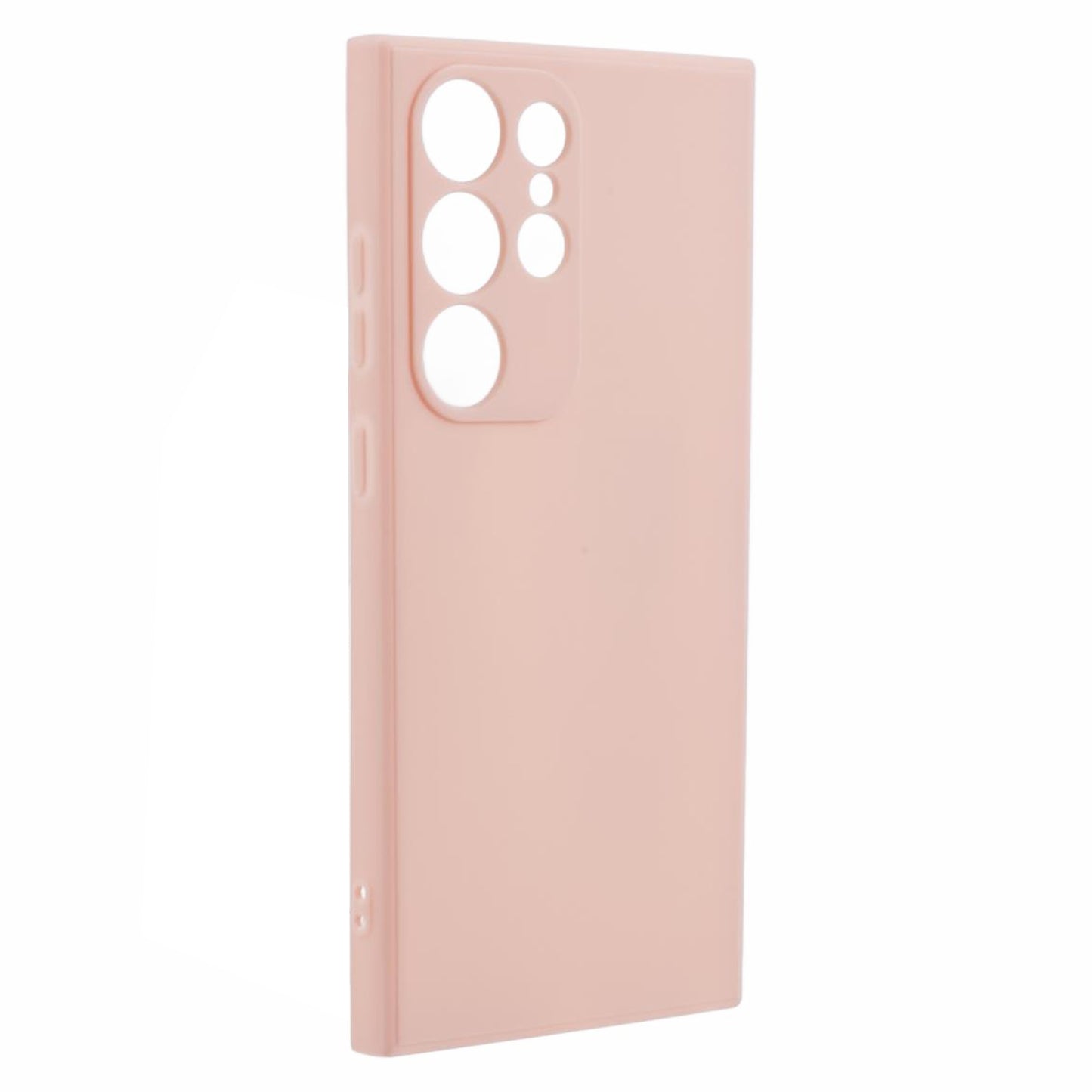 For Samsung Galaxy S24 Ultra TPU Case Straight Edge Protective Phone Cover - Pink