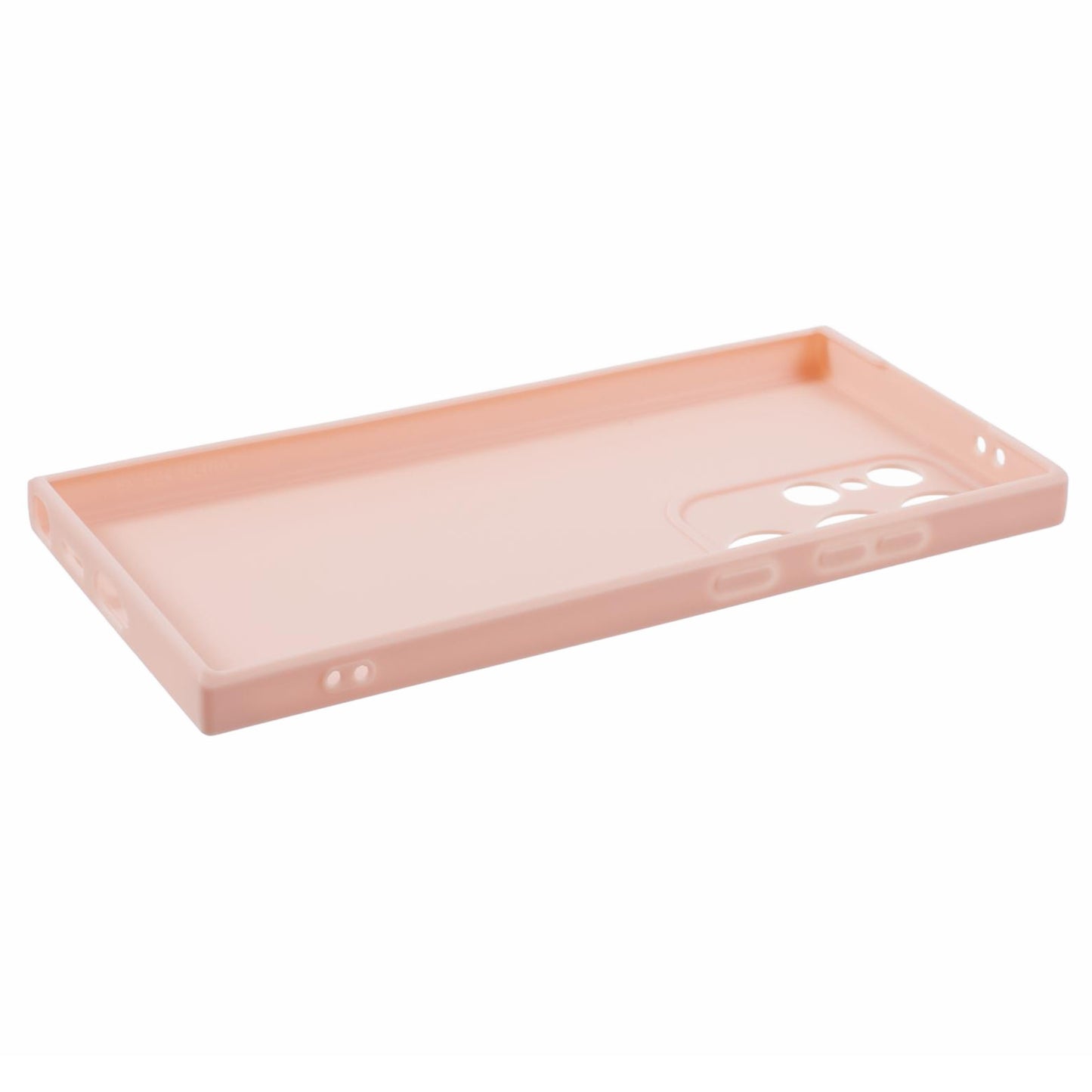 For Samsung Galaxy S24 Ultra TPU Case Straight Edge Protective Phone Cover - Pink