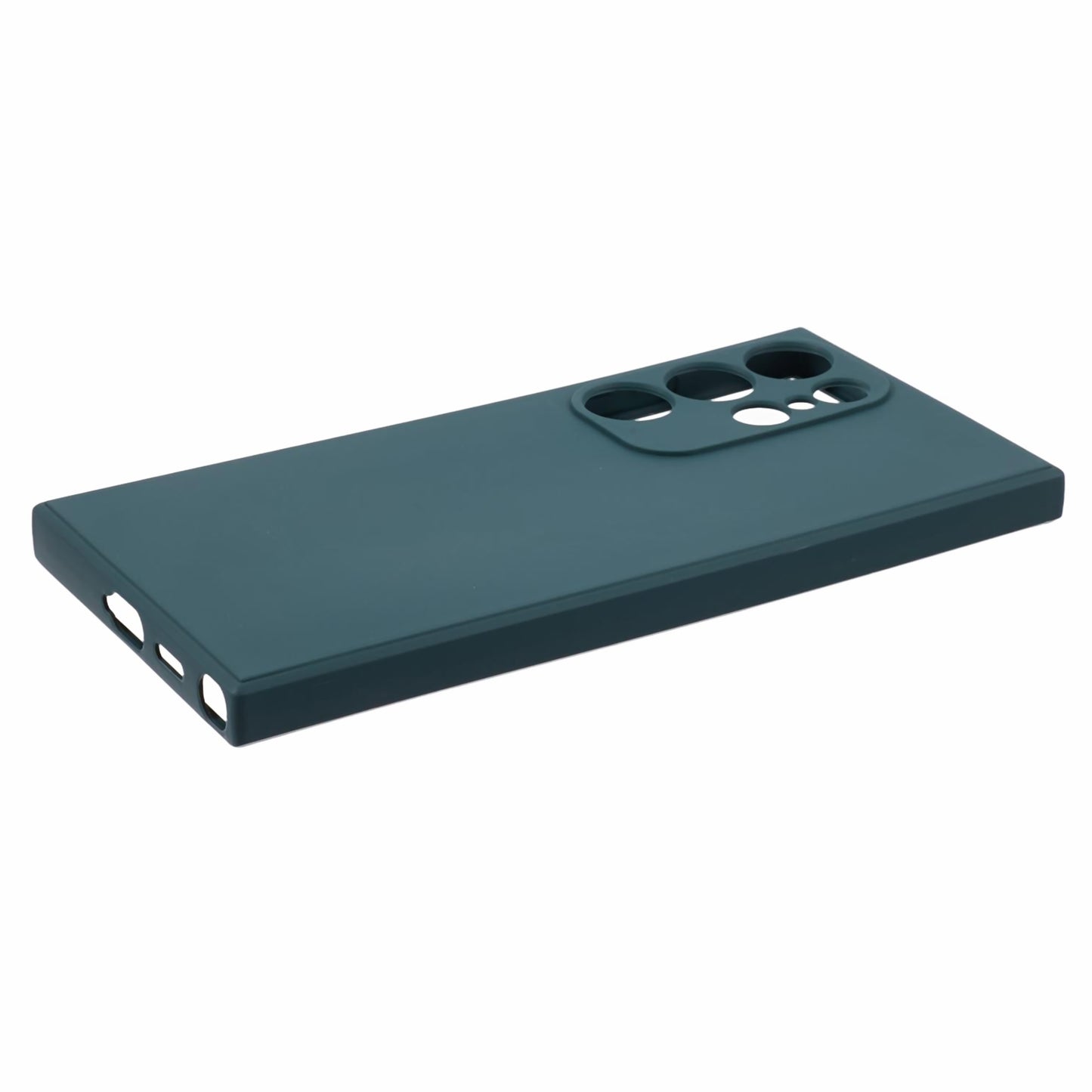 For Samsung Galaxy S24 Ultra TPU Case Straight Edge Protective Phone Cover - Army Green
