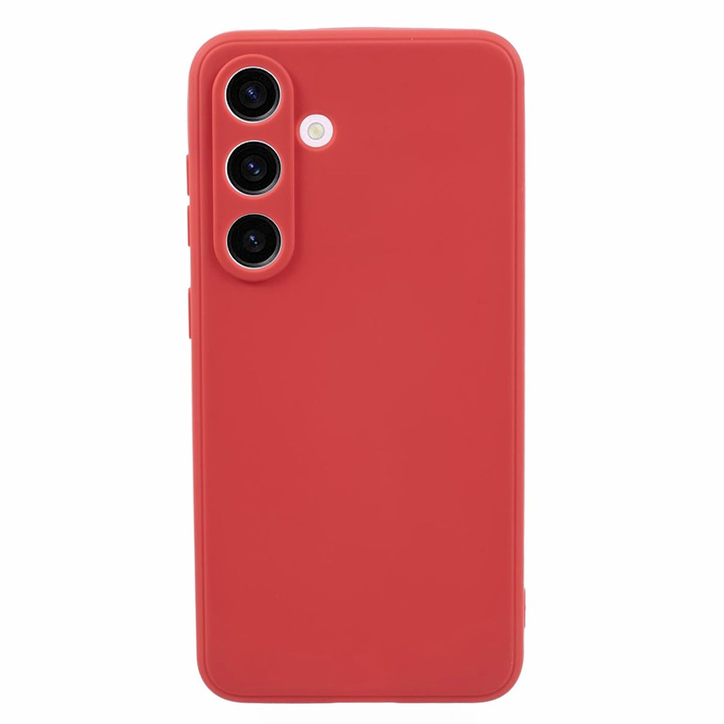 For Samsung Galaxy S24 TPU Case Straight Edge Camera Protection Phone Cover - Red