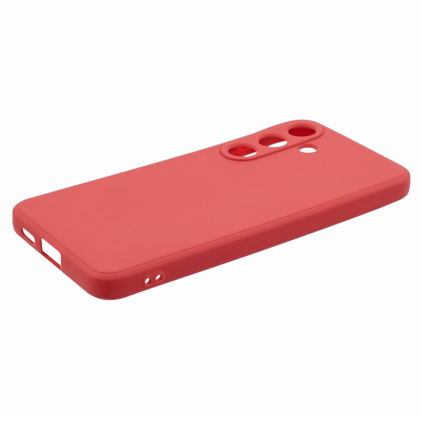 For Samsung Galaxy S24 TPU Case Straight Edge Camera Protection Phone Cover - Red