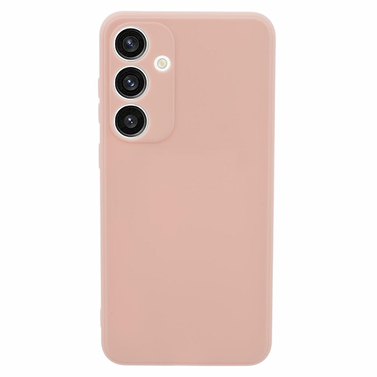 For Samsung Galaxy S24+ Phone Case Straight Edge Slim Design TPU Cover - Pink