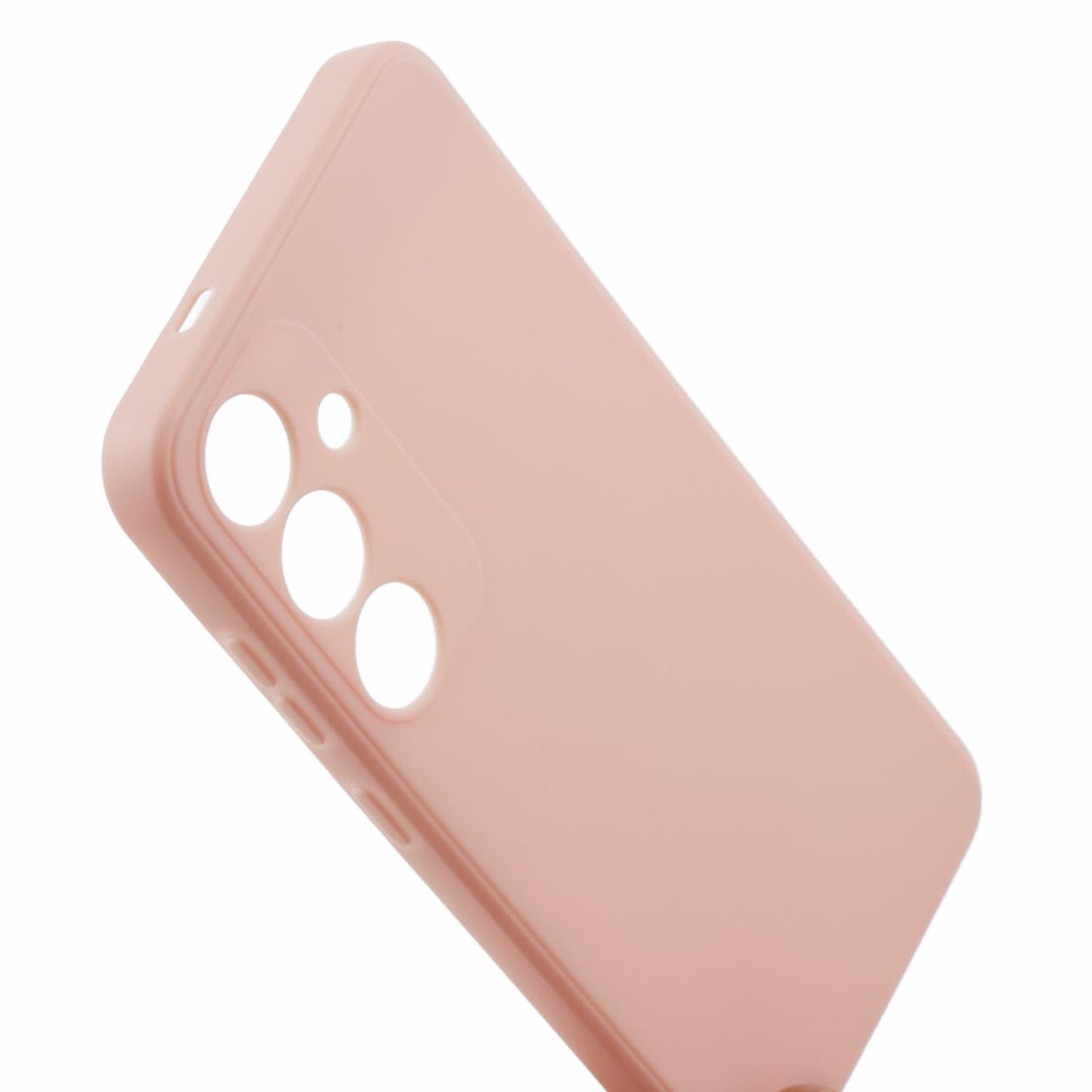 For Samsung Galaxy S24+ Phone Case Straight Edge Slim Design TPU Cover - Pink
