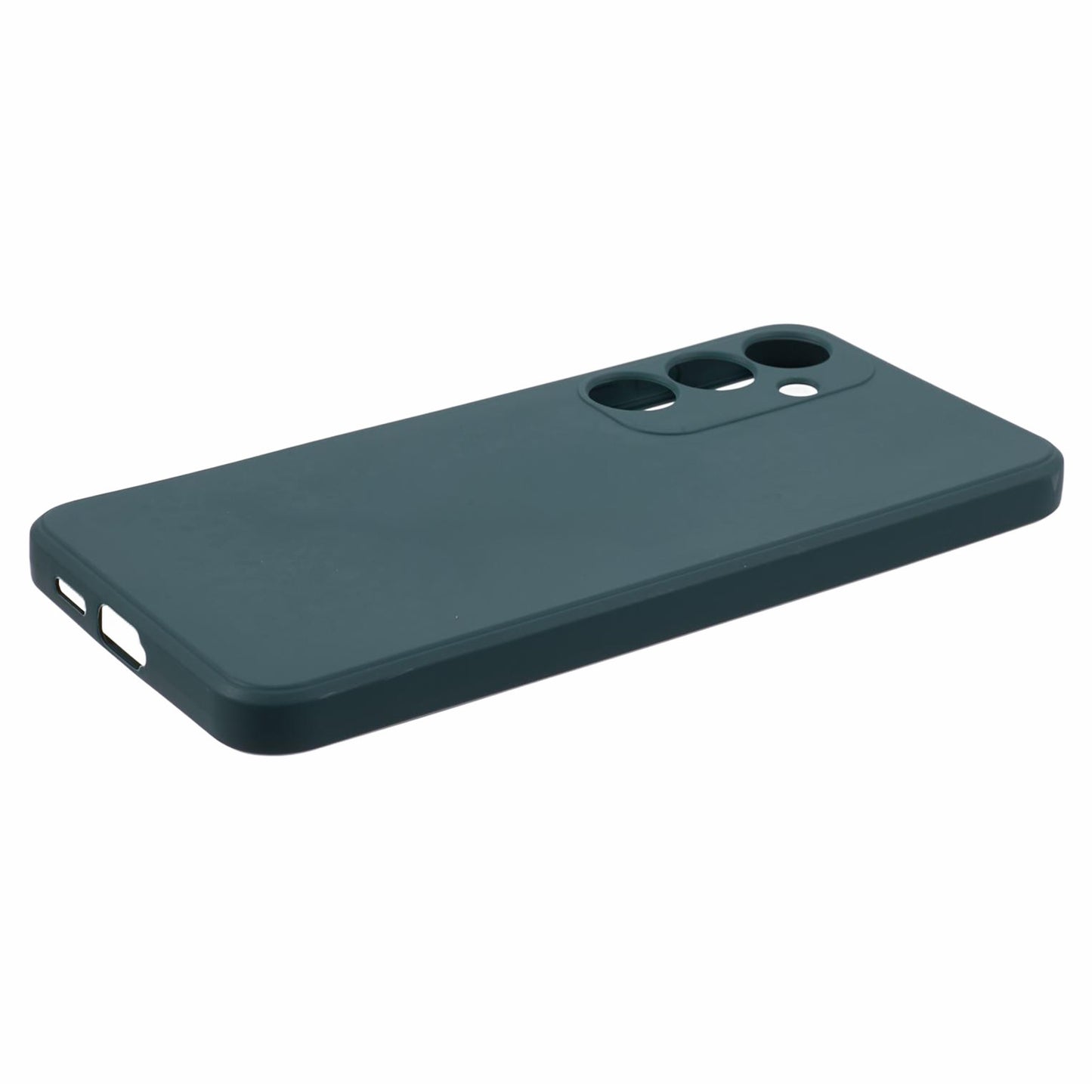 For Samsung Galaxy S24+ Phone Case Straight Edge Slim Design TPU Cover - Army Green