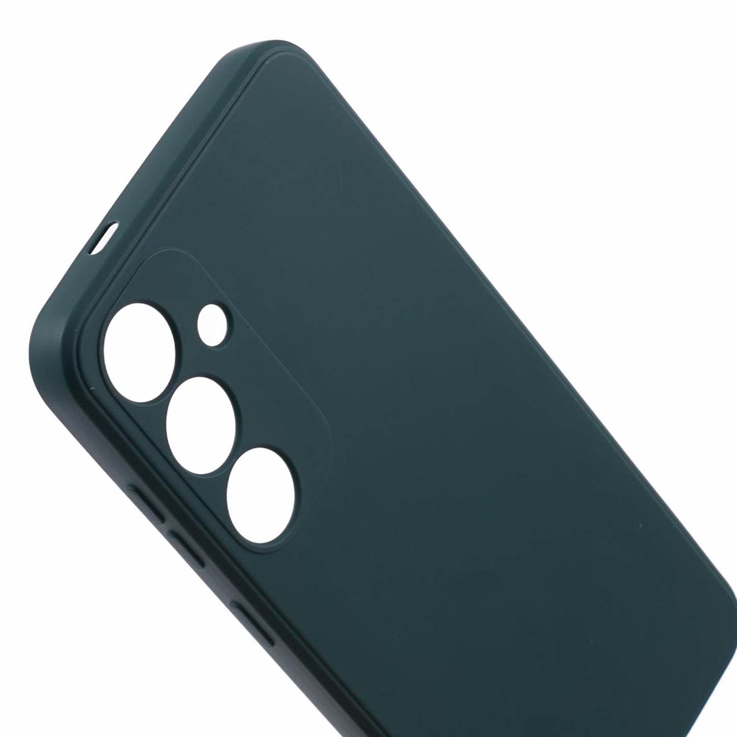 For Samsung Galaxy S24+ Phone Case Straight Edge Slim Design TPU Cover - Army Green
