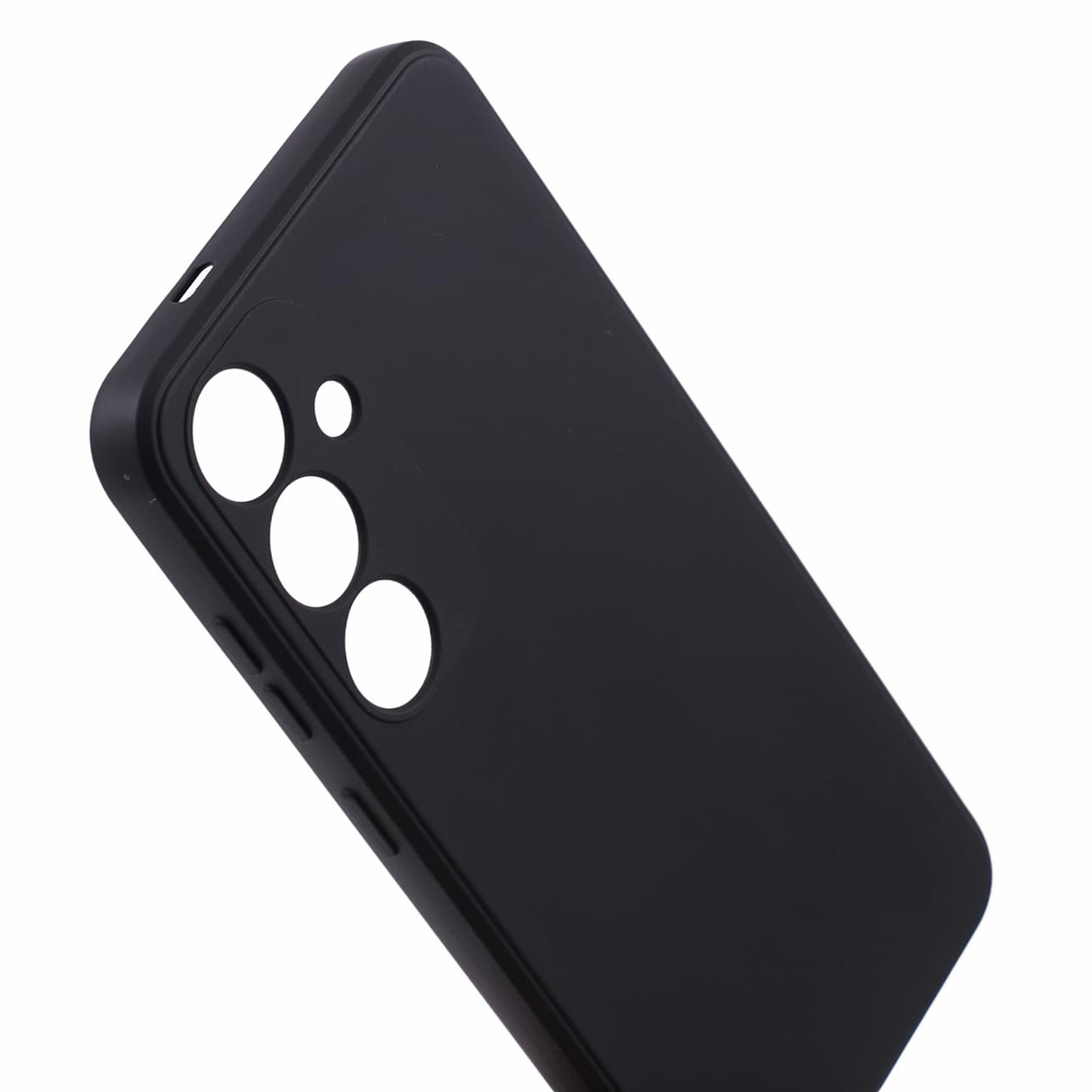 For Samsung Galaxy S24+ Phone Case Straight Edge Slim Design TPU Cover - Black