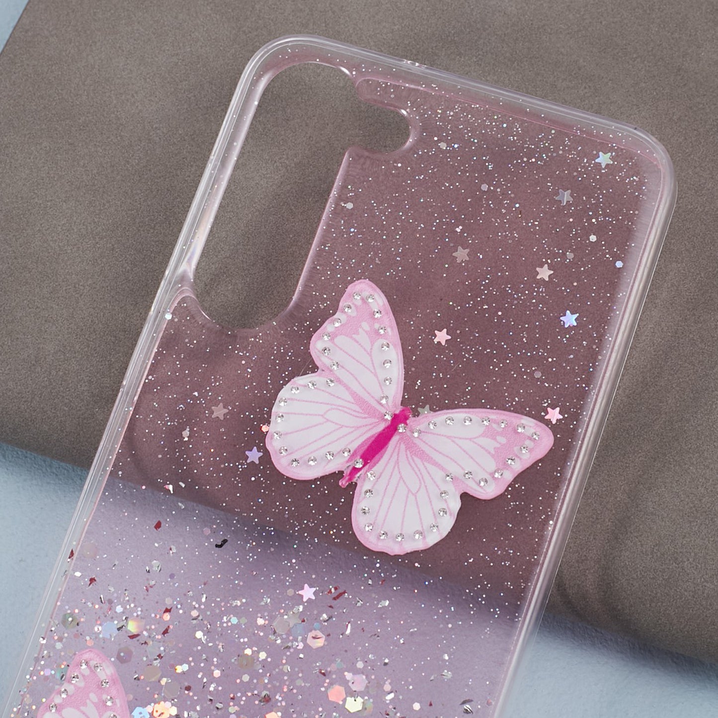 AW Series For Samsung Galaxy S24+ Case Big Rear Lens Hole TPU+PVC Protective Cover - Pink