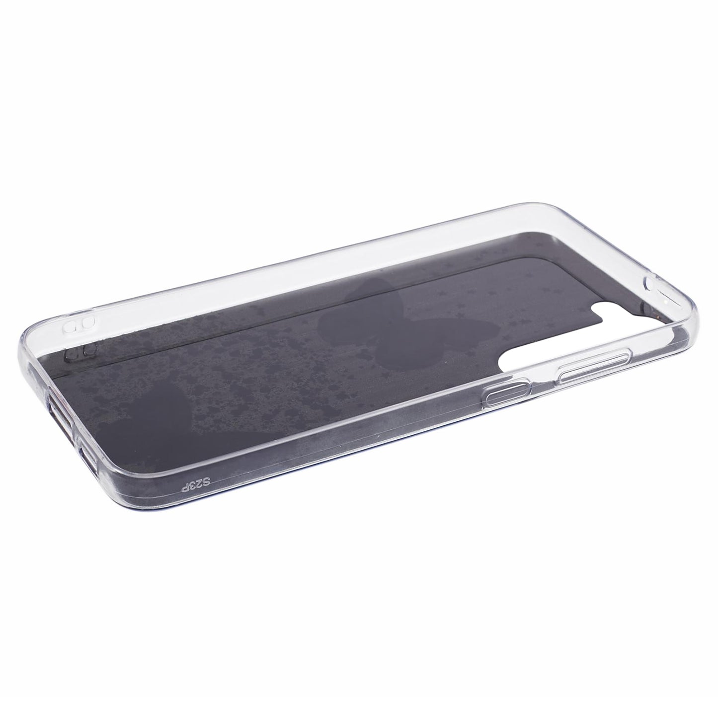 AW Series For Samsung Galaxy S24 Case TPU+PVC Sparkle Epoxy Butterfly Decor Cover with Big Rear Lens Hole - Black