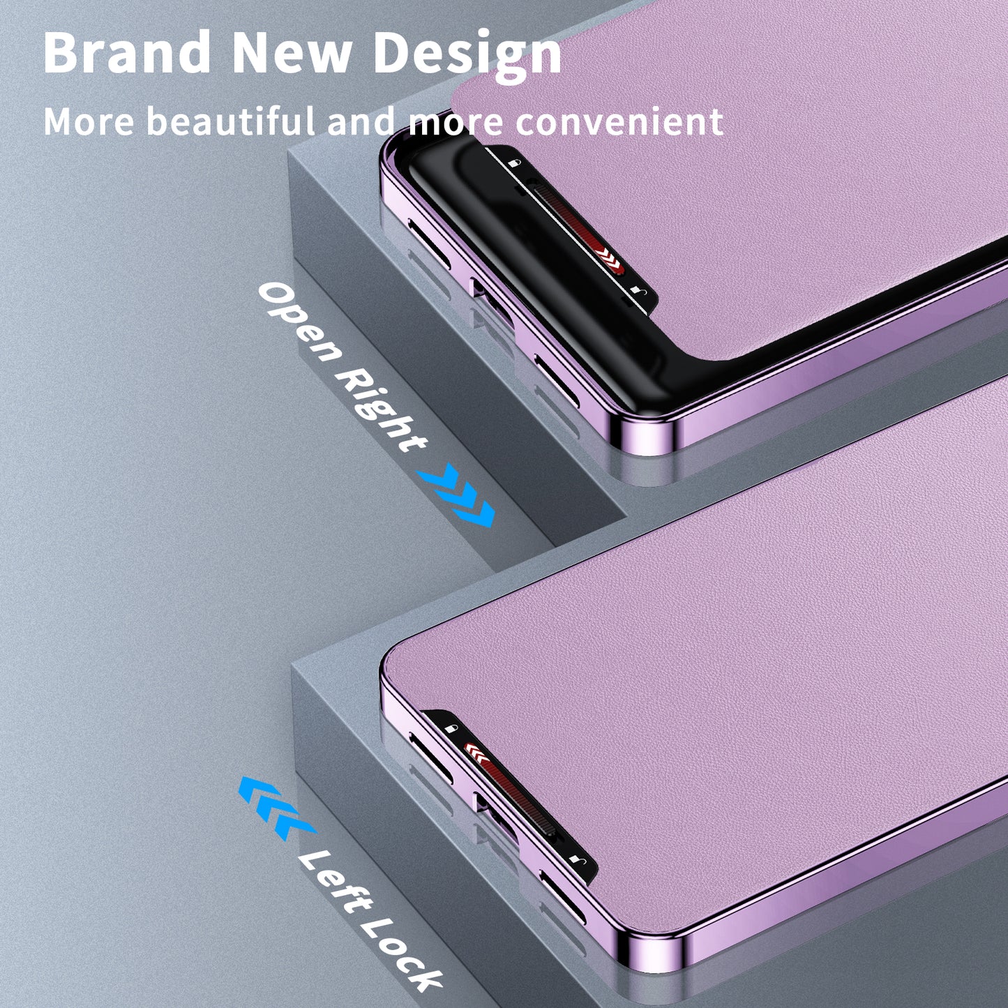 For Samsung Galaxy S24 Ultra Magnetic Case Metal Frame Leather+PC Matte Cover - Purple