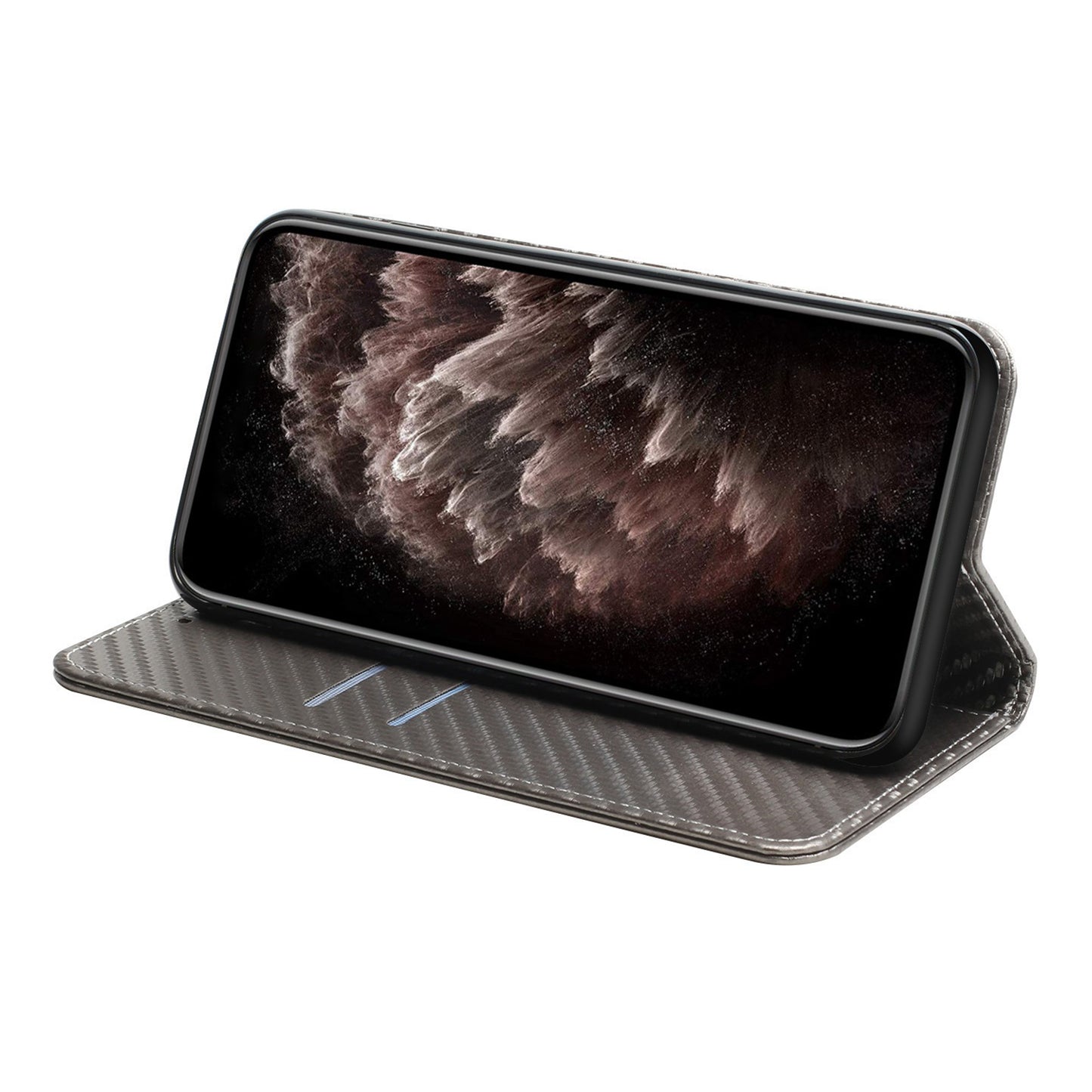 For Samsung Galaxy S24+ Case PU Leather Wallet Phone Stand Cover - Grey