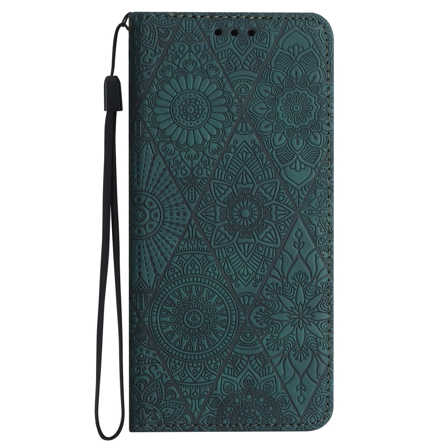 For Samsung Galaxy S24 Leather Case Wallet Stand Imprinted Phone Cover - Blue