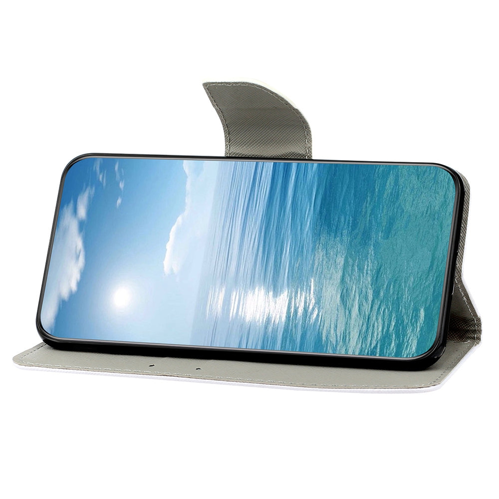 For Samsung Galaxy S24 Case PU Leather Pattern Printing Wallet Stand Phone Cover - Penguin