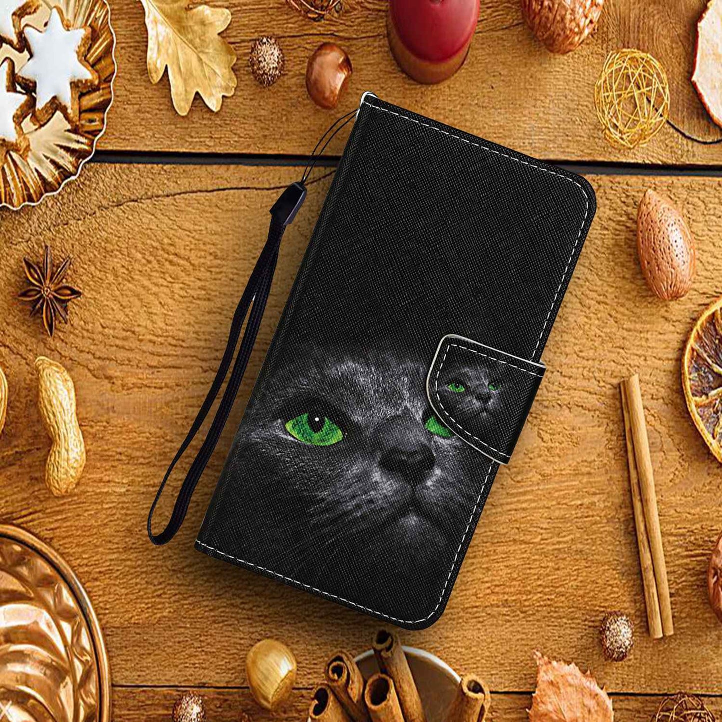For Samsung Galaxy S24 Case PU Leather Pattern Printing Wallet Stand Phone Cover - Cat