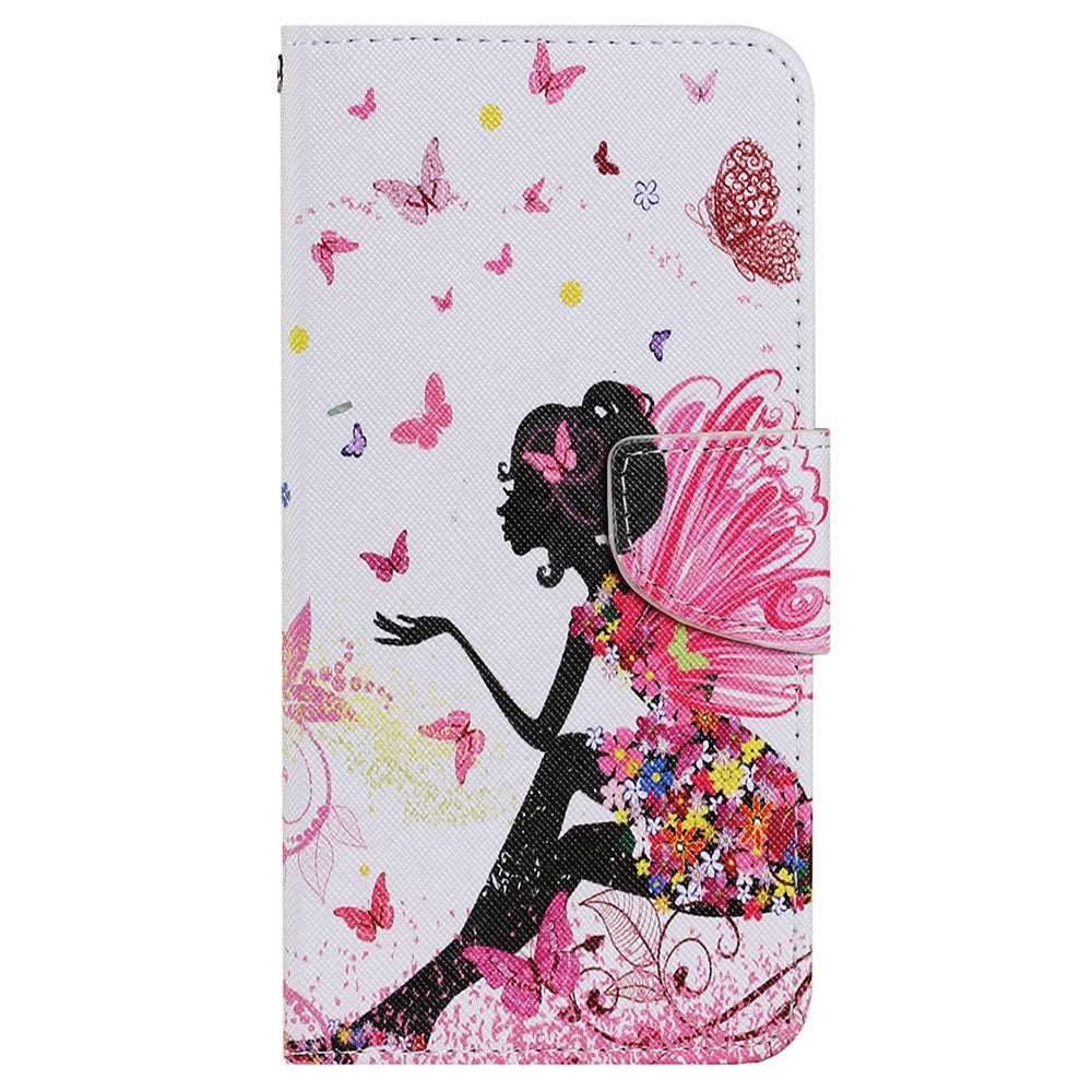 For Samsung Galaxy S24 Case PU Leather Pattern Printing Wallet Stand Phone Cover - Fairy