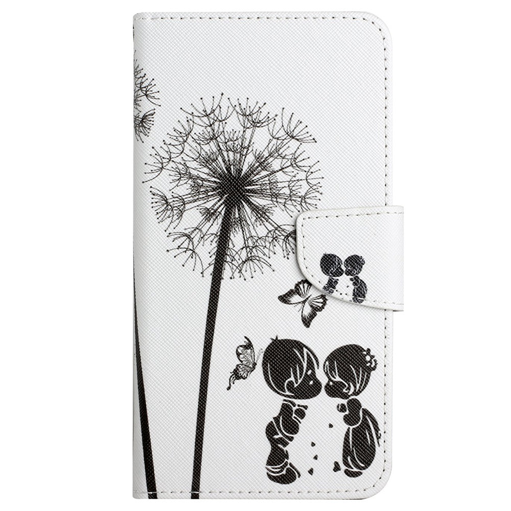 For Samsung Galaxy S24 Case PU Leather Pattern Printing Wallet Stand Phone Cover - Dandelion